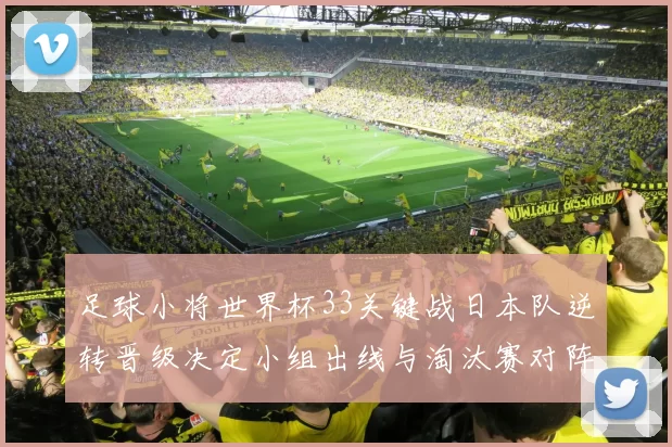 足球小将世界杯33关键战日本队逆转晋级决定小组出线与淘汰赛对阵